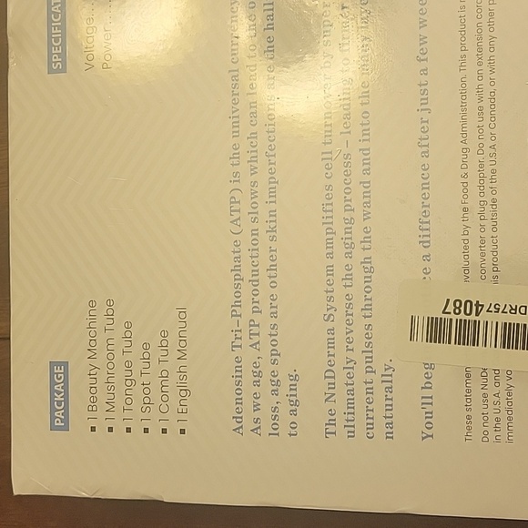 NuDerma Natural Dermal Cell Energy Amplification System New - Picture 8 of 9